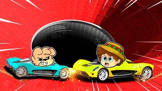 ¡NOS CHOCAMOS en el AGUJERO de LA MUERTE en GTA 5 😂💥 COCHES vs DEMOLICION 💀 GTA V SILVIOGAMER [upl. by Anaila819]