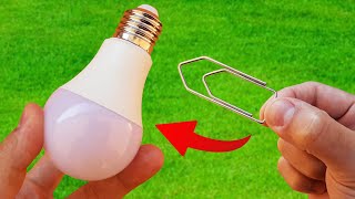 Just Put a Paperclip On the LED Lamp and You Will Be Amazed How To Fix LED Lamp Repair LED Light [upl. by Riddle]