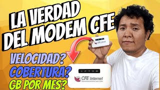 Tienes que saber esto del MODEM DE CFE😱lo que no te dicen🤫Velocidad Cobertura Gb Precio❗❗ [upl. by Lupiv]