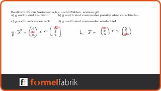 Lagebeziehung von Geraden mit Variablen [upl. by Xenos744]