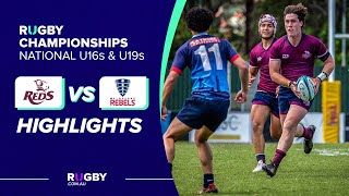 U16s Reds v Melbourne Rebels Highlights  National Rugby Championship Round 5 [upl. by Merri452]