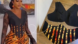 How to Sew this Stylish Under bust Corset Dress with a Basque Waistline Beginners Tutorial DIYs [upl. by Droflim]