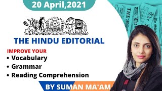 THE HINDU EDITORIAL ANALYSIS  ENGLISH WITH SUMAN MAAM [upl. by Horatius696]