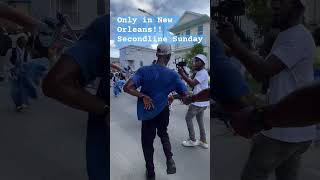 Can your City PARTY like this neworleans shortsfeed shorts secondline sunday footwork [upl. by Niuqauj]