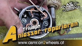 ➤ STARTER ANLASSER GÜNSTIG REPARIEREN TRIUMPH MOTORRAD [upl. by Niwri]