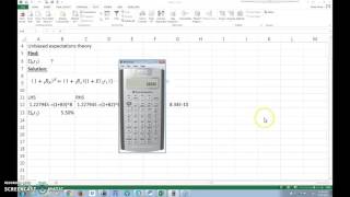 Unbiased Expectations and the Yield Curve on Excel and BAII [upl. by Radack]