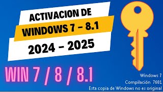 Error al Activar Windows 7  81  2024  2025  RESUELTO ✅ [upl. by Ubald]