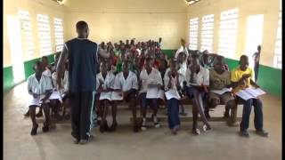 2015 Gambia Harmonica Lesson at St Martins School Kartong movie by Marijn [upl. by Beebe]