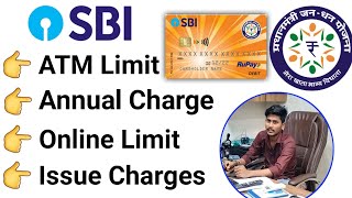 Sbi Jandhan Debit Card Limit and Charges  Jandhan Debit Card Limit  Sbi rupay debit card [upl. by Sidell460]