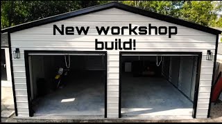 24 x 25‘ metal building workshop garage build installation [upl. by Soloman]