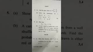 dec 2023  math for chemist1st sem gjumsc chemistry previousyearquestionpaper like [upl. by Beckie]