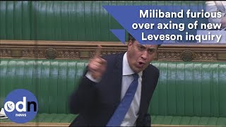 Ed Miliband furious over government axing of new Leveson inquiry [upl. by Arriet]