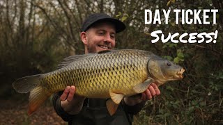 Carp fishing Winter day ticket success [upl. by Sirad]