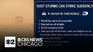 Dust storm closes part of Interstate 55 in downstate Illinois [upl. by Elephus]