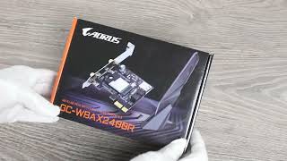 GIGABYTE AORUS GCWBAX2400R WiFi Card Unboxing [upl. by Gabor653]