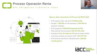 Webinar Operación Renta 2024 con Gonzalo Araya [upl. by Ecyac]