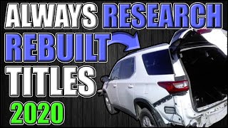 Rebuilt title cars  Always Research Rebuilt Titles 2020  rebuilt title [upl. by Burdelle]