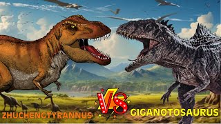 Zhuchengtyrannus vs Giganotosaurus  Large Theropod Dinosaur Tournament S1E7 [upl. by Cindee]