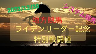 【地方競馬重賞予想】2023年12月30日ライデンリーダー記念 [upl. by Gerri467]