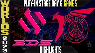 BDS vs PSG Highlights Game 5  Worlds 2023 Play In Stage Day 6  Team BDS vs PSG Talon G5 [upl. by Marcelo90]