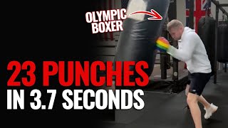 Wow How Many Punches can Olympic Boxer Throw in 3 Seconds shorts [upl. by Elehcar371]