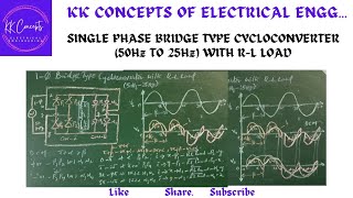 SINGLE PHASE BRIDGE TYPE STEP DOWN 50Hz To 25Hz CYCLOCONVERTER WITH RL LOAD [upl. by Liemaj358]