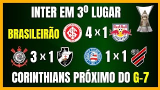 BRASILEIRÃO  INTER EM 3º LUGAR  CORINTHIANS COM PONTUAÇÃO DE G7 [upl. by York]