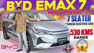 BYD eMAX7 Electric Car Review  6 amp 7 Seater Family Electric Car  Electric Vehicles India [upl. by Cristina836]