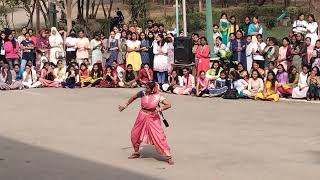 Koti womens college girls traditional Dance  Telugu mahila vishwavidyalaya Hyderabad  mob dance [upl. by Muriel]