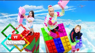 TALLEST lego TOWER wins CHALLENGE Youtuber Olympic 2 [upl. by Clapp]