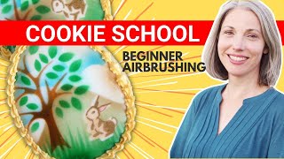 Beginner Airbrush Painting  Easy Airbrush Clouds  How to use an airbrush  How to airbrush cookies [upl. by Melva]