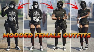 MULTIPLE Modded GTA 5 Female Outfits with COMPONENTS [upl. by Melas950]