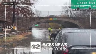 Heavy rains cause some trouble spots around New York City [upl. by Luann808]