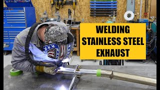 Welding stainless steel exhaust [upl. by Linad]