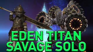 FFXIV Eden Titan SAVAGE Solo DRK 705 [upl. by Yahsram]