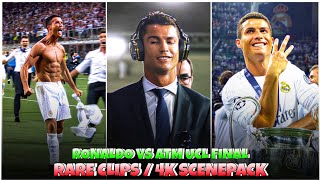 Cristiano Ronaldo Vs ATM UCL Final  RARE CLIPS ● SCENEPACK 4K With TOPAZ No Ae CC [upl. by Noiram967]