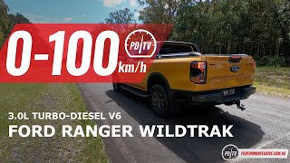 2023 Ford Ranger Wildtrak V6 0100kmh amp engine sound [upl. by Anait]