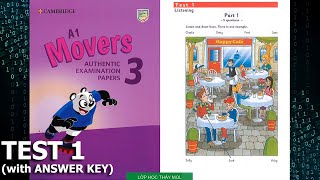 Movers 3 TEST 1 Authentic Examination Papers 2019  Listening Tests 1 ĐÁP ÁN trong phần mô tả [upl. by Abbottson]