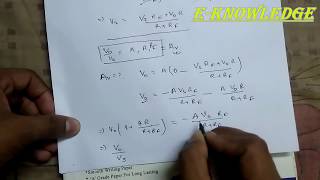 Nonideal OpAmp Voltage gain derivation for INVERTING MODE with example full description [upl. by Nospmoht]