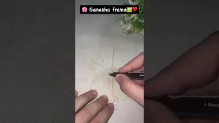 Diy cute ganesh Leaf art ganesh art Ganesha Ganapati bappa moriya diy ganesh art shorts [upl. by Keelby]