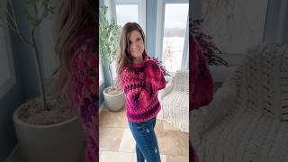 Easy Granny Stitch Sweater crochet pattern with video crochetpattern crochetsweater crochet [upl. by Aiseneg]