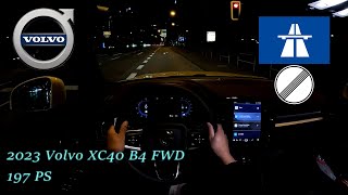 2023 Volvo XC40 B4 FWD 197 PS NIGHTPOV DRIVE FRANKFURT AIRPORT 60 FPS [upl. by Nodal662]