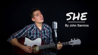 She  Elvis Costello John Sannios acoustic cover [upl. by Huttan]