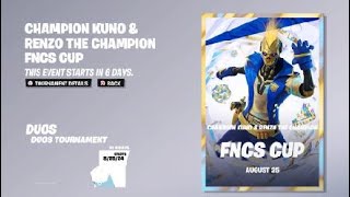 Fortnite Champion Kuno amp Renzo The Fncs Cup  Rules Fortnite Battle Royale [upl. by Daly]