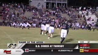 Sideline Game of the Week  BB Comer at Thorsby [upl. by Oniger]