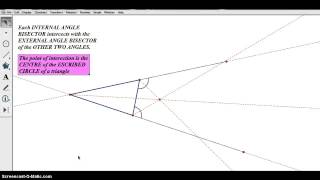 External Angle Bisector Intersection demonstration [upl. by Cariotta441]