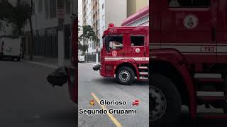 Saída Auto Bomba Salvamento Bombeiros  SP [upl. by Sirovart]