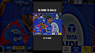 28 RUNS 12 BALLS🔥mi vs King thriller mach cricket shorts [upl. by Benjy]