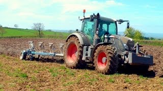 Fendt 720 Vario Black Beauty amp Overum Plough Ploughing 2013 [upl. by Hilario]