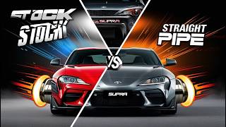 2022 Toyota Supra Stock Exhaust vs Straight Pipe SOUND BATTLE [upl. by Woodall867]